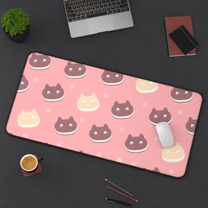 Kawaii Cute Desk Mat | Pastel Gaming Pad | Adorable PC Mat | Large Non-Slip Pad | Durable | Gamer Gift | Sweet Workspace