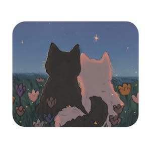 Niedliches Katzen Maus Pad | Anime Maus Pad | Super süßes kleines Pad | Trendy Kissen | 23x21cm | Schreibtischunterlage | Niedliches Mousepad