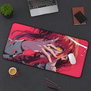 Anime Girl Mousepad | Cute Japanese Anime Desk Accessory | Gaming Mousepad | Comfortable & Aesthetic Mouse Mat | Perfect Gift for Anime Fans