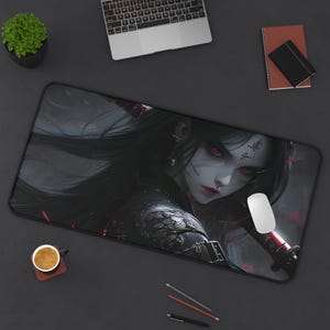 Anime Girl Mousepad | Cute Japanese Anime Desk Accessory | Gaming Mousepad | Comfortable & Aesthetic Mouse Mat | Perfect Gift for Anime Fans