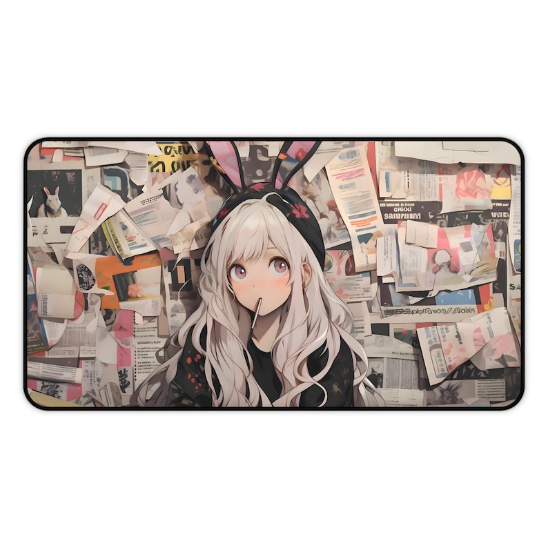 Anime Girl Desk Mat | Ahegao Mousepad | Waifu Desk Pad | PC Gaming Desk Mat | Non-Slip | Durable | Large Mouse Mat | Gamer Gift image 8