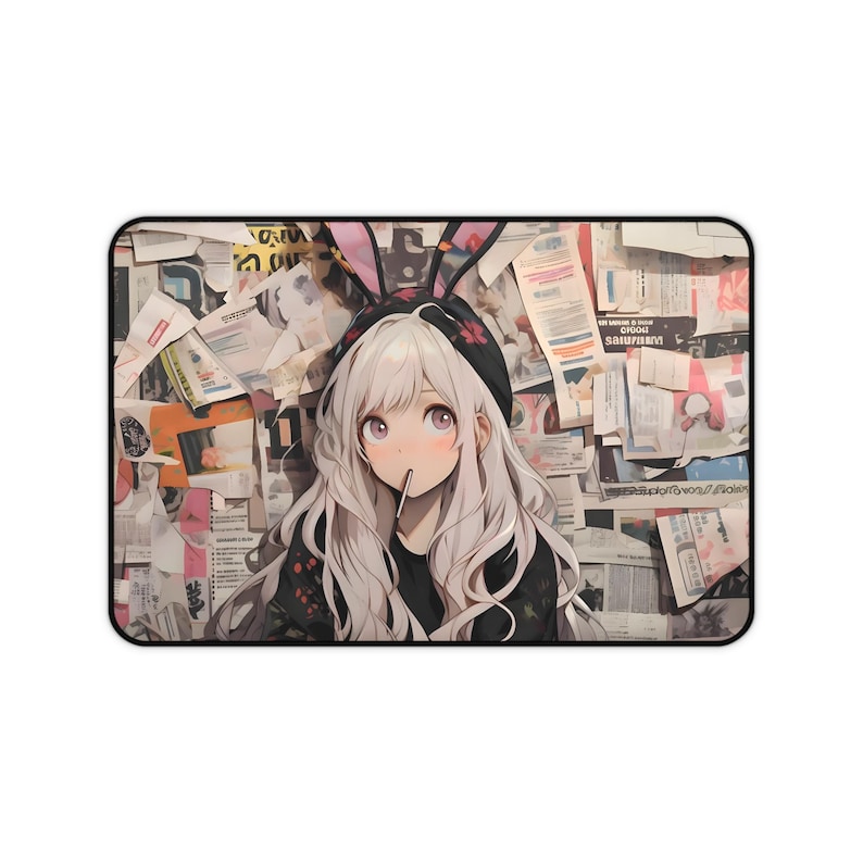 Anime Girl Desk Mat | Ahegao Mousepad | Waifu Desk Pad | PC Gaming Desk Mat | Non-Slip | Durable | Large Mouse Mat | Gamer Gift image 9