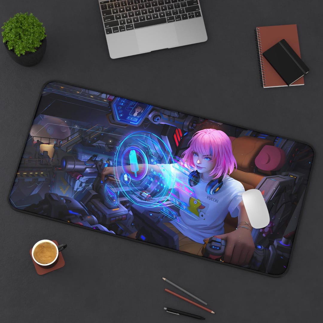 Lofi Girl Desk Mat | Kawaii Anime Pad | Cute Study Mat | Relaxing PC ...