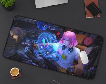 Lofi Girl Desk Mat | Kawaii Anime Pad | Cute Study Mat | Relaxing PC Mat | Non-Slip | Durable | Aesthetic Desk Mat | Gamer Gift