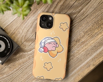 Kirby Star Allies iPhone Case | Kawaii Pink Hero Cover | Dreamland Protection | Glossy & Tough | Wireless Charge Ready | Gift for Kirby Fans