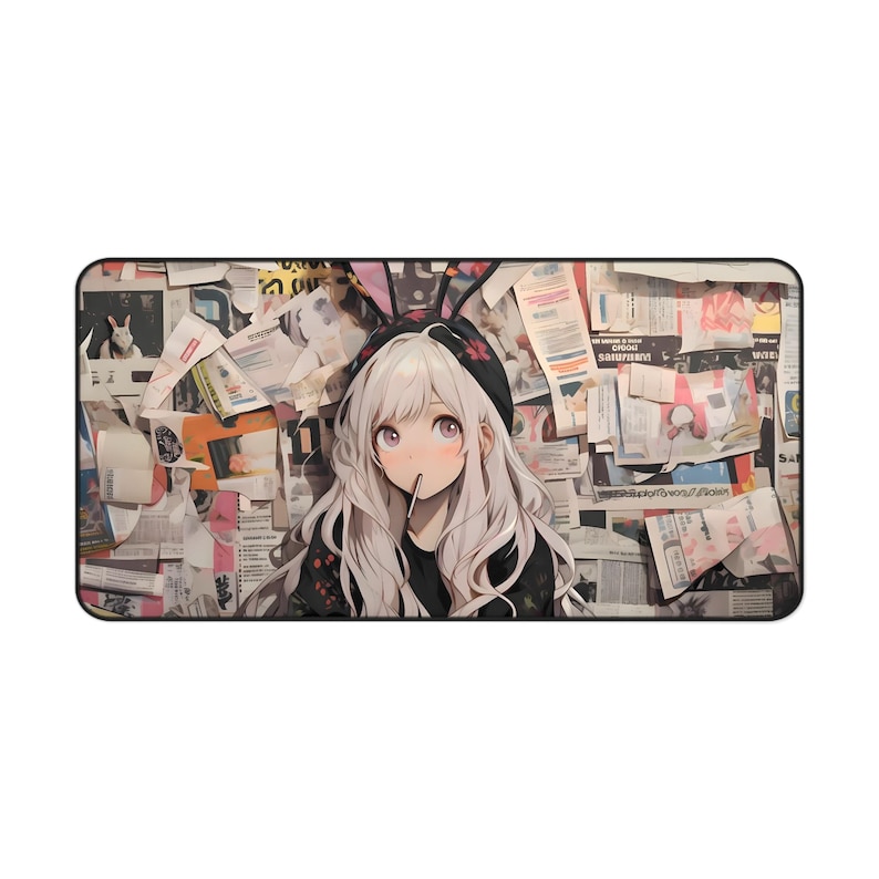 Anime Girl Desk Mat | Ahegao Mousepad | Waifu Desk Pad | PC Gaming Desk Mat | Non-Slip | Durable | Large Mouse Mat | Gamer Gift image 7