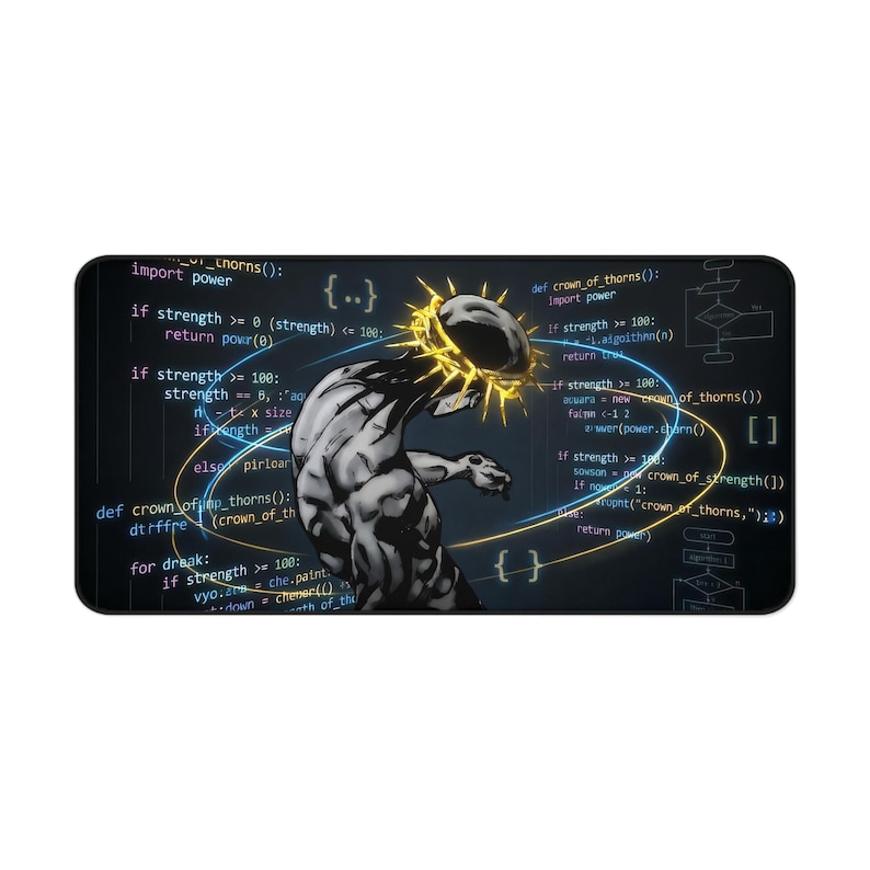 Programmer Deskmat | Java Python Code Mouse Pad | Developer Office Desk Mat | Neoprene Coding Accessory | Software Engineer Gift image 2