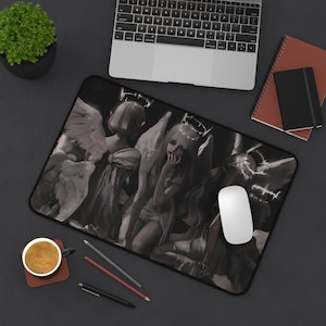 Angels Mousepad | Elegant Desk Accessory | Smooth Surface | Non-Slip Base | Unique Gift for Gamers | Artistic Mouse Pad image 3