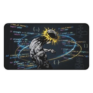 Programmer Deskmat | Java Python Code Mouse Pad | Developer Office Desk Mat | Neoprene Coding Accessory | Software Engineer Gift image 3