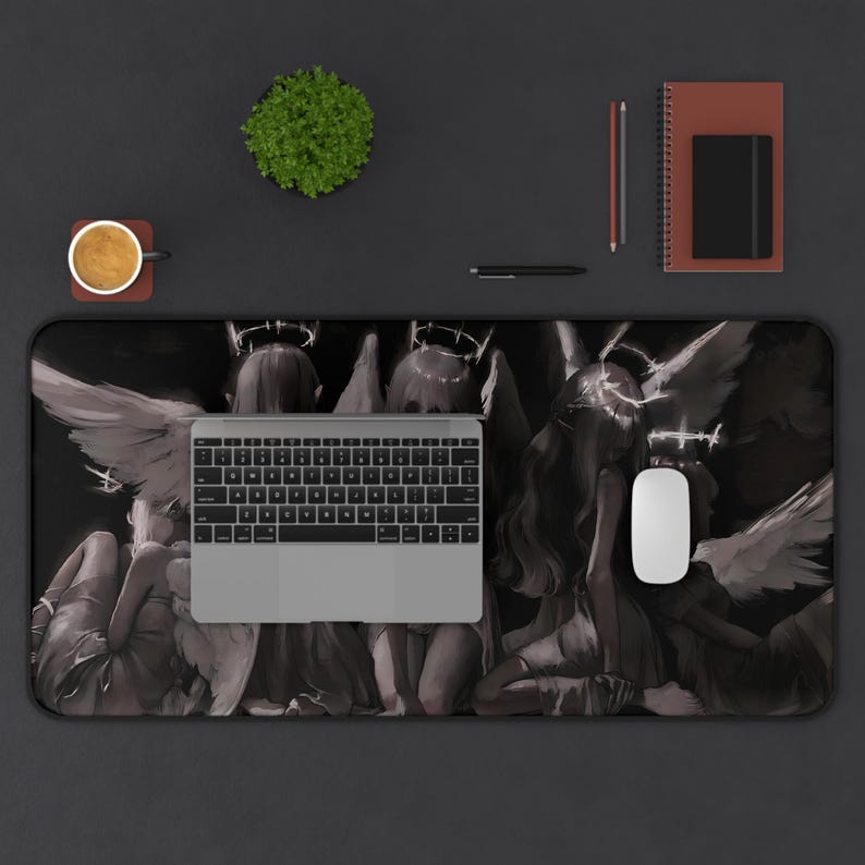 Angels Mousepad | Elegant Desk Accessory | Smooth Surface | Non-Slip Base | Unique Gift for Gamers | Artistic Mouse Pad image 4