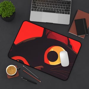 Anime Cat Desk Mat | 3 Desk sized gaming mouse pad | Mousepad | Anime Mousepad | Trendy Mousepad | Cute Catt image 9