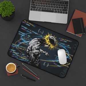 Programmer Deskmat | Java Python Code Mouse Pad | Developer Office Desk Mat | Neoprene Coding Accessory | Software Engineer Gift image 8