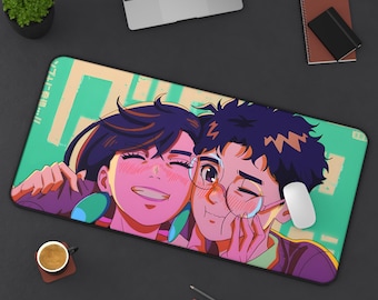 Cute Couple Anime Mousepad | Kawaii Love Desk Mat | Aesthetic Gaming Mouse Pad | Otaku Desk Decor | Couple Gift | Romantic Anime Setup