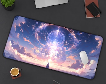 Alfombrilla de escritorio con paisaje de anime / Alfombrilla de ratón para juegos de tamaño de escritorio 3 / Alfombrilla de ratón / Alfombrilla de ratón de anime
