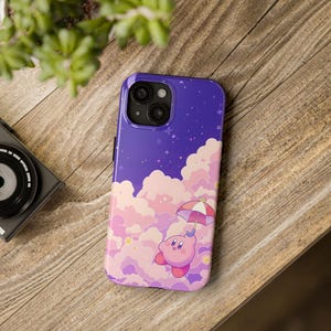 Cute Game Character iPhone Case | Kawaii Kirby Design | Playful Art Cover | Strong & Glossy | Wireless Charge | Gamer Gift