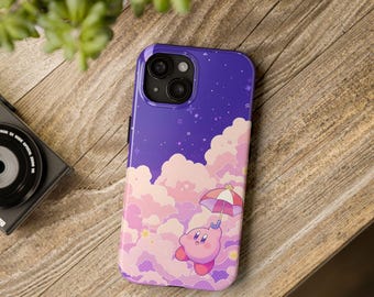 Cute Game Character iPhone Case | Kawaii Kirby Design | Playful Art Cover | Strong & Glossy | Wireless Charge | Gamer Gift