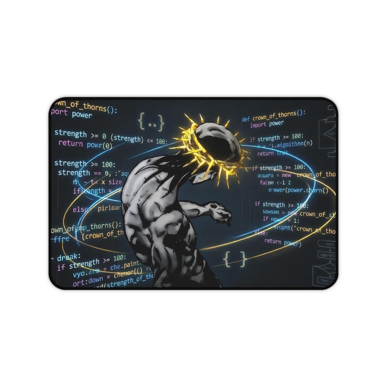 Programmer Deskmat | Java Python Code Mouse Pad | Developer Office Desk Mat | Neoprene Coding Accessory | Software Engineer Gift image 4