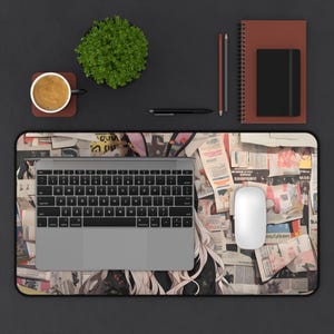 Anime Girl Desk Mat | Ahegao Mousepad | Waifu Desk Pad | PC Gaming Desk Mat | Non-Slip | Durable | Large Mouse Mat | Gamer Gift image 5