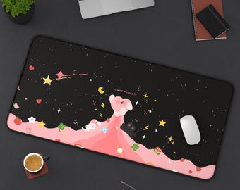 Kawaii Kirby Desk Mat | Cute Gaming Pad | Character Mousepad | Large PC Mat | Non-Slip | Durable | Gamer Gift | Playful Art