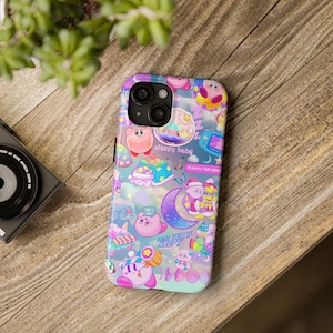Cute Kirby iPhone Case | Kawaii Cover |Adorable Character Phone Case | Strong Protection |Glossy Finish | Wireless Charge | Gamer Gift