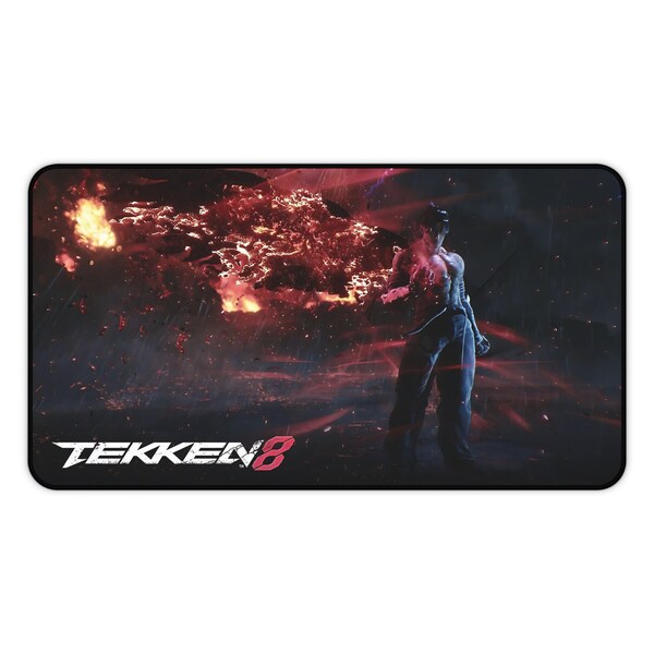 Tekken 8 Desk Mat | Japanese Video Game Jin Kazama, 3 Sizes Mouse Pad Desk, Gaming Gift Decor Accessories