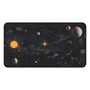 de bureau sur l'espace | tapis de souris d'univers | Tapis de bureau gaming Galaxy | Tapis de souris en néoprène | Accessoire de bureau | Cadeau cosmique image 8