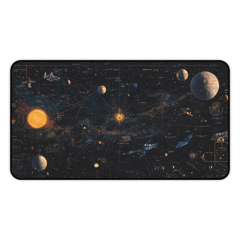 de bureau sur l'espace | tapis de souris d'univers | Tapis de bureau gaming Galaxy | Tapis de souris en néoprène | Accessoire de bureau | Cadeau cosmique image 8