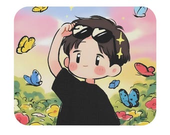 Cute Boy Mouse Pad | Anime Mouse Pad | Kawaii Awesome Small Pad | Trendy Pad | 9" x 8" | Office Deskmat | Kawaii Mousepad