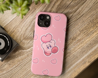 Kirby Power Up iPhone Case | Kawaii Pink Hero Shield | Popstar Protection| Glossy Durable | Gift for Kirby Lovers