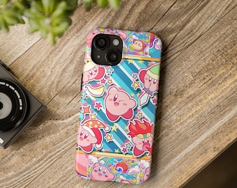 Kirby Kawaii iPhone Case | Cute Game Phone Cover | Adorable Character Case | Protective & Glossy | Wireless Ready | Gift for Kirby Fans