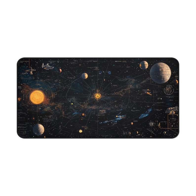 de bureau sur l'espace | tapis de souris d'univers | Tapis de bureau gaming Galaxy | Tapis de souris en néoprène | Accessoire de bureau | Cadeau cosmique image 7