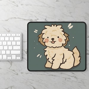 Cute Dog Small Mousepad | Adorable Pet Desk Mat | Dog-Themed Office Accessories | Gift for Dog Lovers | Desk Essentials