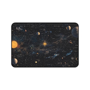 de bureau sur l'espace | tapis de souris d'univers | Tapis de bureau gaming Galaxy | Tapis de souris en néoprène | Accessoire de bureau | Cadeau cosmique image 9