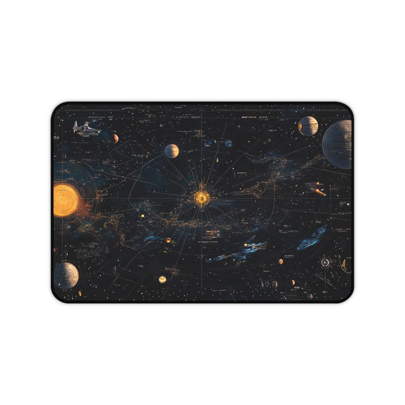de bureau sur l'espace | tapis de souris d'univers | Tapis de bureau gaming Galaxy | Tapis de souris en néoprène | Accessoire de bureau | Cadeau cosmique image 9