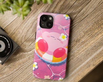 Cute Kirby iPhone Case | Kawaii Game Cover | Character Design Case | Strong Protection | Glossy Finish | Wireless Charge | Gamer Gift