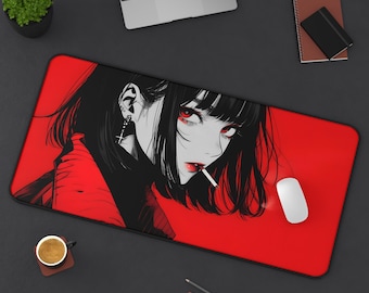 Y2K Girl Mousepad | Bold Aesthetic Design | Smooth Durable Surface | Desk Decor | Gaming Mouse Pad | Gift for Anime Fans | Stylish Look