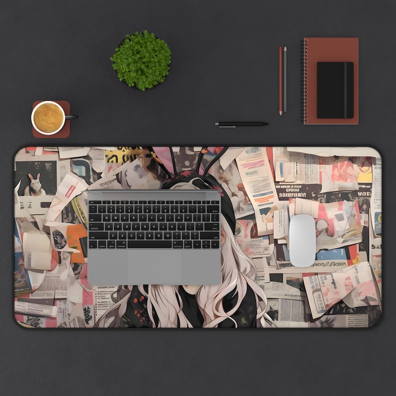 Anime Girl Desk Mat | Ahegao Mousepad | Waifu Desk Pad | PC Gaming Desk Mat | Non-Slip | Durable | Large Mouse Mat | Gamer Gift image 4