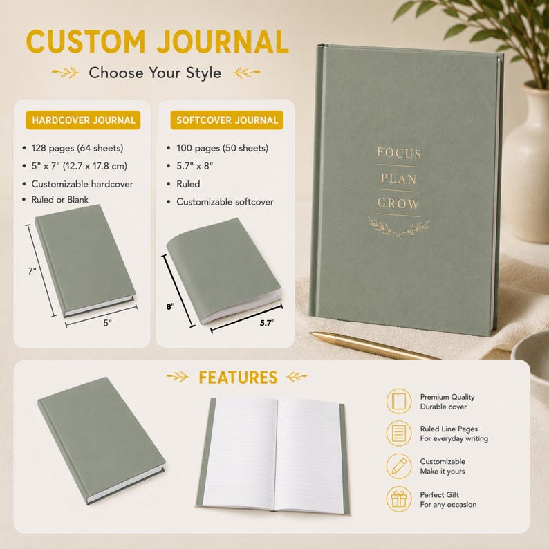 Diario personalizado para marcar la diferencia, cuaderno de agradecimiento personalizado para mentores, regalo de agradecimiento para compañeros de trabajo, jefes, profesores y líderes, diario de definiciones. imagen 6