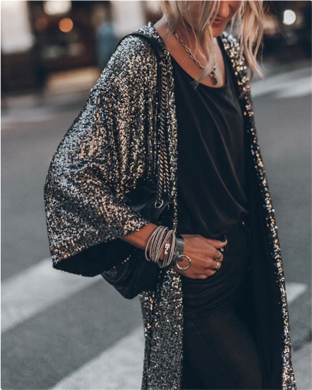 Festival Outfit Sequin Kimono Jacket Eras Tour Outfit Concert Etsy