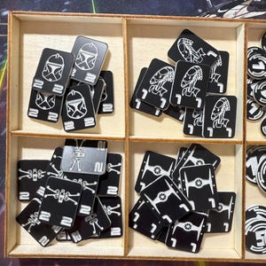 Star Wars Unlimited Tokens, Droid Trooper TIE Fighter X-Wing Counters, Acrylic Game Tokens, Laser Cut Board Game Accessories