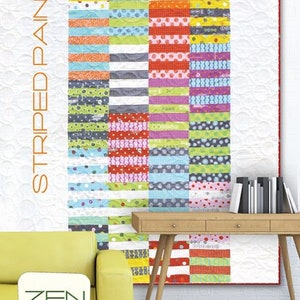 Striped Paint instructions for a quilt by Zen Chic image 1