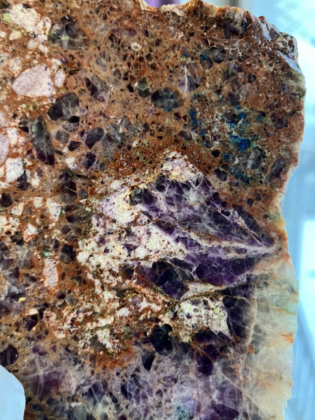 Rare Kaleidoscope Prism Stone Slab Thick / Lapidary / Fast Shipping Etsy