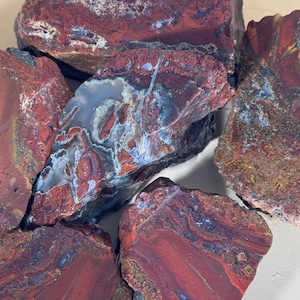 EXTREMELY RARE East Java Plume Agate 6PCS 4.40LB