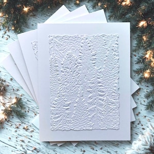 Embossed Woods Greeting Card Set: Handmade Blank Cards