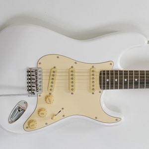 Carter Instruments 2024 Stratocaster elettrica bianca personalizzata #0005