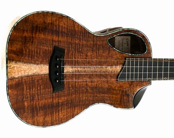 Kanile'a 2024 Mastergrade Solid Koa Platinum Tenor Ukulele "Kalai"