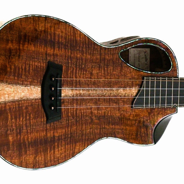 Kanile'a 2024 Mastergrade Solid Koa Platinum Tenor Ukulele "Kalai"