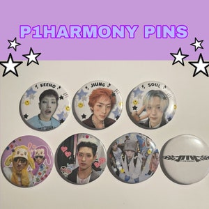 P1Harmony Pins 1.25 inch & 2.25 inch | P1H merch | Kpop pins | P1ece |