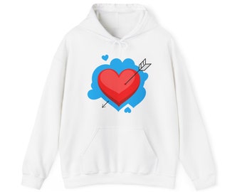 Cute heart hoodie, Unisex Heavy Blend sweatshirt