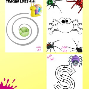 Line Tracing Worksheets 1 fine motor skills, practice, homeschool, education, pre-k, pre writing, teaching, printable, instant download